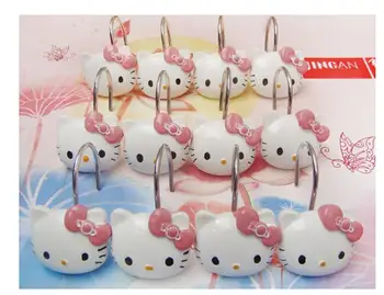

(12 Pcs/Lot) Cartoon Bathrooms Shower Curtain Hooks Bathroom Gadgets
