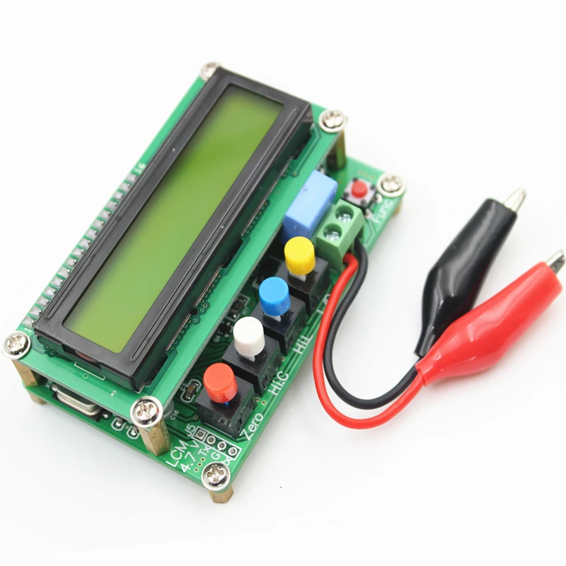 OSCAR WOODS Capacitance Meter,Digital LCD High Precision Inductance Table Tester LC Meter Frequency 1pF-100mF 1uH-100H LC100-A Test Clip