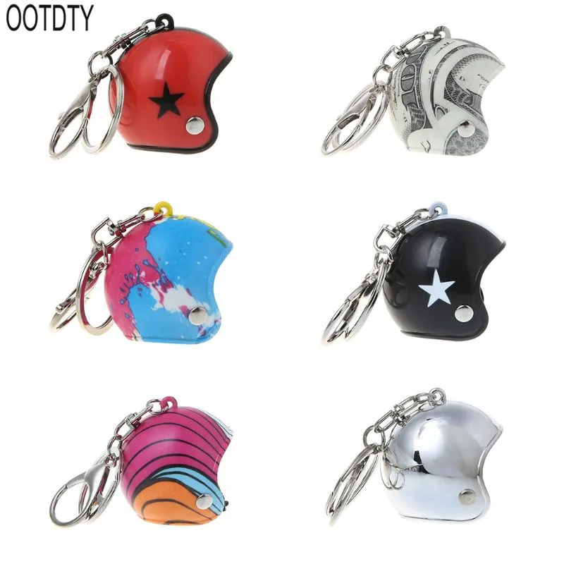 

Fashion Unique Shape Key-chain Mini Bicycle Motorcycle Helmet Shape Key-chains Key Ornament Small Gifts 6 Styles