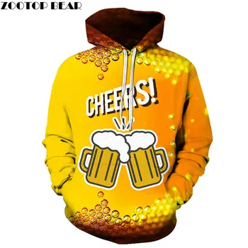 

Happy Beer Party 3D Print Brand Casual Hoody Sweatshirts Men Tracksuit Hoodies Pullover Streetwear Coat DropShip ZOOTOPBEAR New