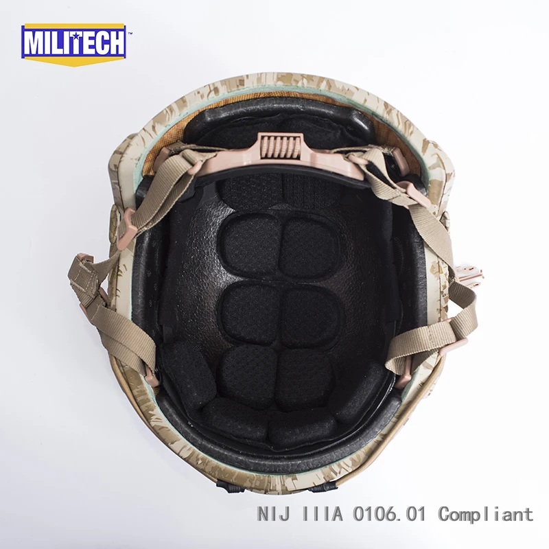 MILITECH AOR1 полный камуфляж Deluxe NIJ IIIA БЫСТРО Пуленепробиваемый Шлем и комплект козырька сделка Тактический шлем баллистических маска посылка