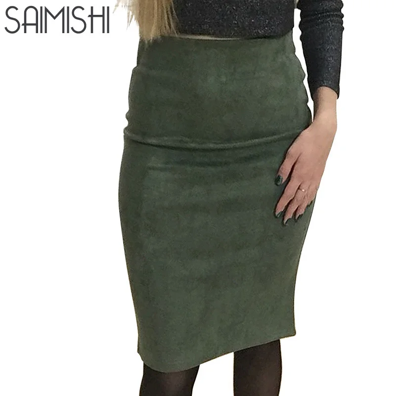 deals fashion suede solid color pencil skirt autumn basic high waist deals fashion suede solid color pencil skirt autumn basic high waist