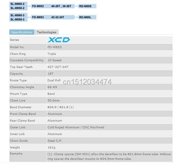 FD-M853 information 