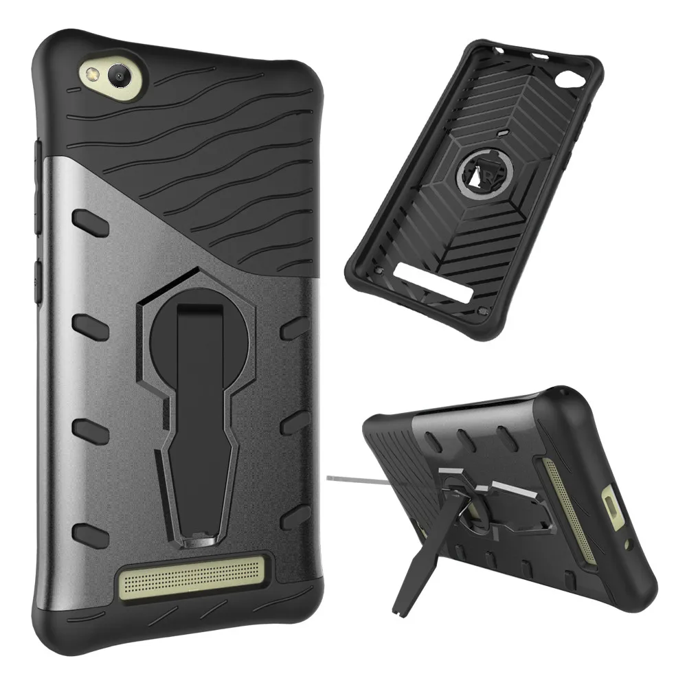 Case for Xiaomi Redmi 4X 4A Note4 Note5A Cover Shockproof Silicon PC Hard back Anti-knock Phone cover Kickstand Stand case |
