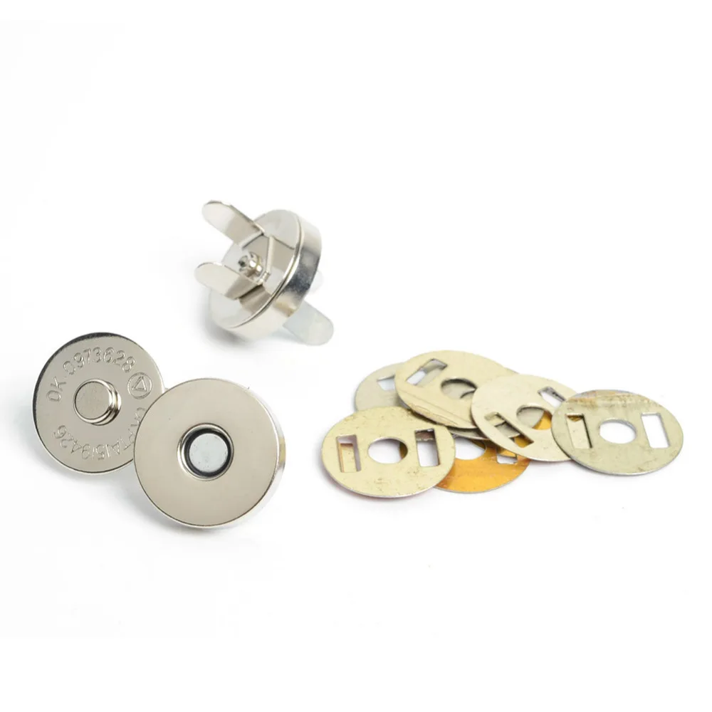 10 sets silver sew on magnetic snap fermoirs pour sacs à main ou sacs