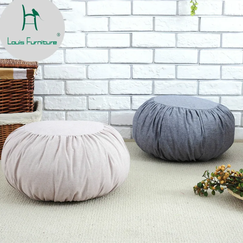 

Louis Fashion Stools & Ottomans Japanese Cotton and Linen Removable Sofa Cushion Back to Tatami