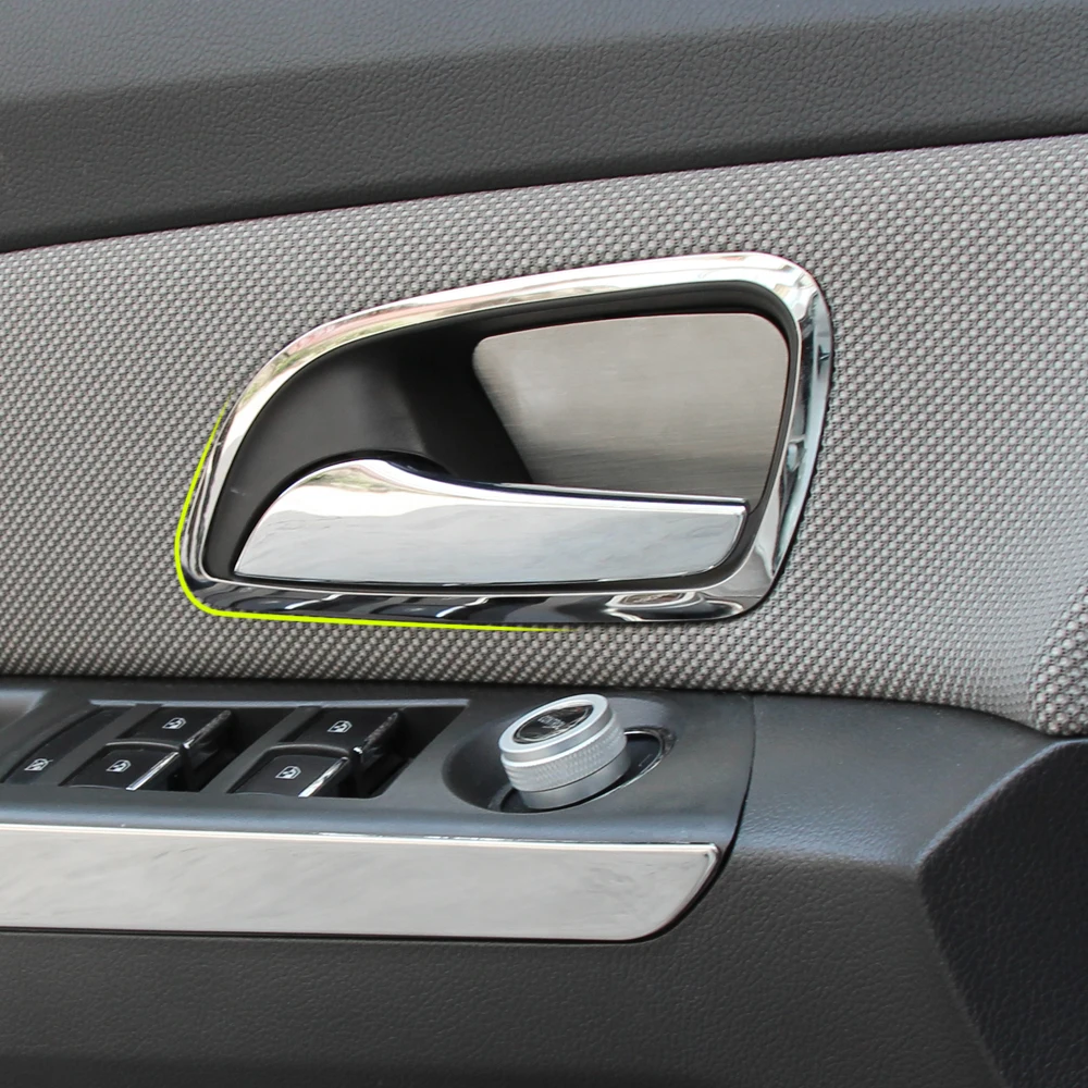 

AndyGo Car styling ABS Chrome interior trim doors hand-clasping decoration ring For Chevrolet Cruze 2009-2014 accessories