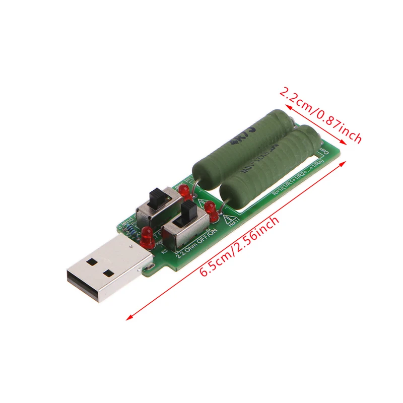 

USB Resistor Electronic Load w/Switch Adjustable 3 Current 5V Resistance Tester