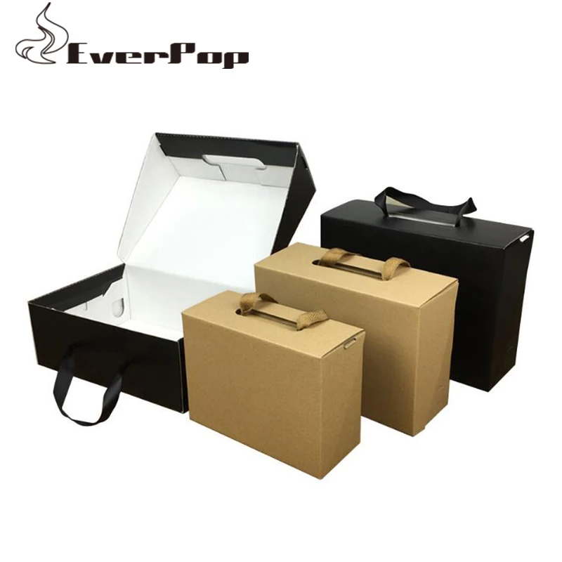 

5pcs Lot Custom Logo Carton Packing Boxes for Shoes Black Yellow Kraft Paper Corrugated Paper Foldable Packaging Box