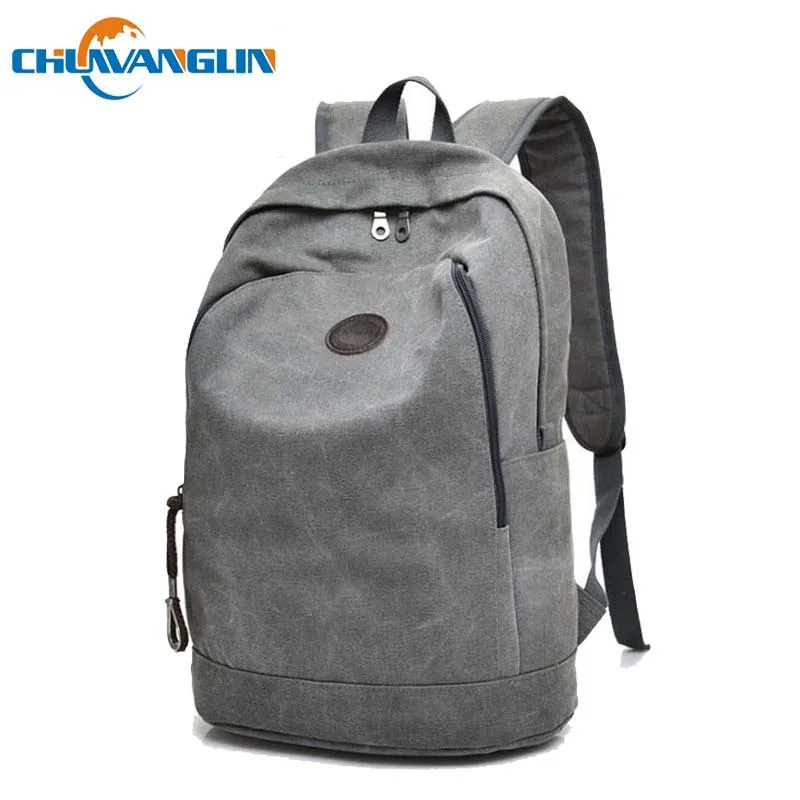 

Chuwanglin casual canvas male backpacks fashion Simple school bags 14"Laptop backpack Comfortable men's travel bags Z091303