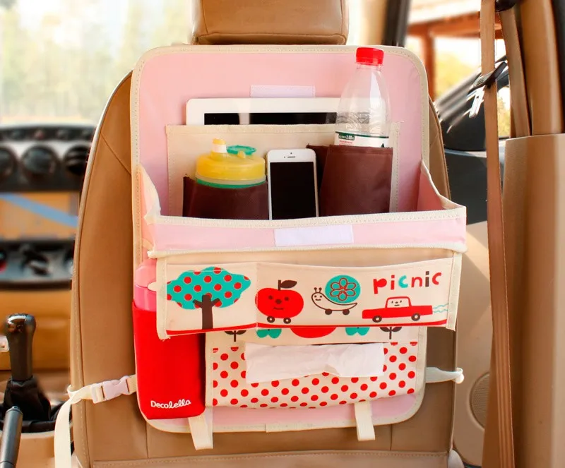 Cute Cartoon Folded Car Organizer For Kids Multi Pocket Storage Box Bag  Oxford Dining Table Car Seat Back Organizador Bag Hang - Stowing Tidying -  AliExpress