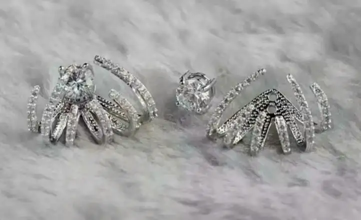 

Bridal jewelry free shipping hot sellhot sell 925 fashion beautiful white crystal Jewelry earrings