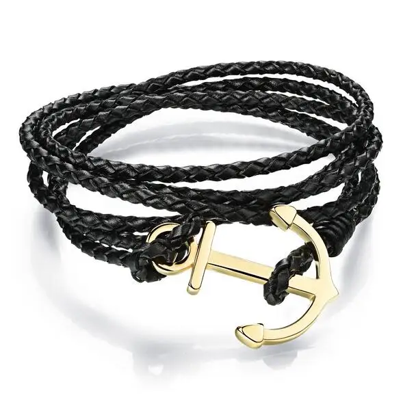 Aliexpress Multi Layer Cross Anchor Bracelet Men Gift Aliexpress Multi Layer Cross Anchor Bracelet Men Gift Braided Mens Bracelets 2017 Cool Punk Leather Pulseras Hombre From