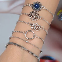 6 шт./компл. 2 стиля богемный многоуровневый акриловый ипомея белая браслеты и браслеты для женщин леди Шарм вечерние летние ювелирные изделия