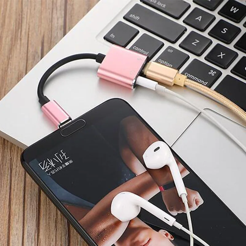 Новый адаптер 2 в 1 Type C для Xiaomi Huawei телефонный зарядный Letv Зарядное устройство USB