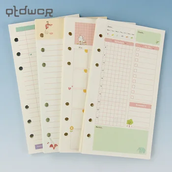 

1PC A6 Kawaii Colorful Diary Refills Spiral Notebook Replace Color Core Stationery Gift School Planner Ring Binder Paper