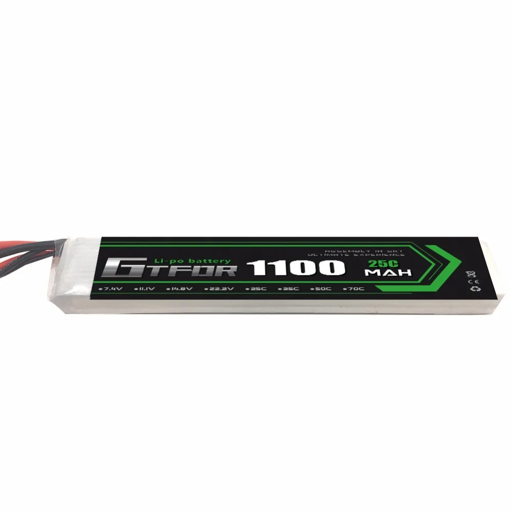 GTFDR POWER 7 4 в 1100 мач 25C 2s аккумулятор для пистолета страйкбола мини радиоуправляемая