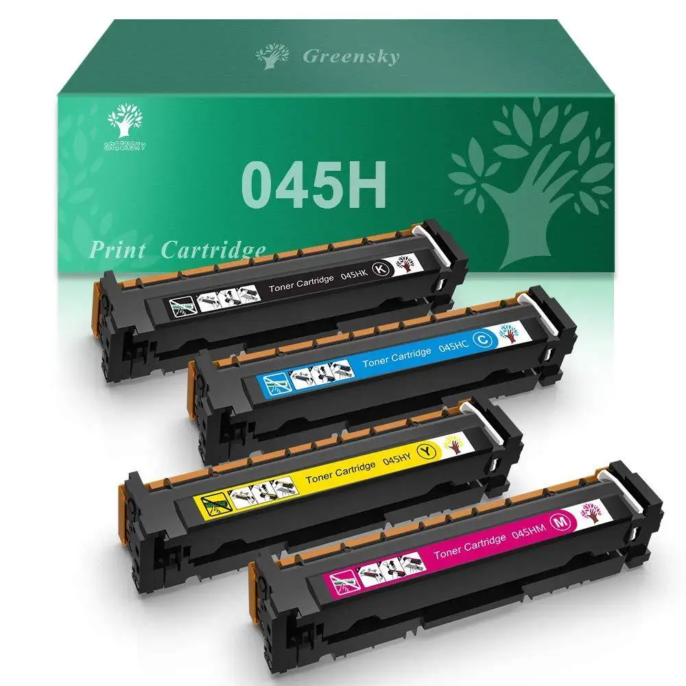 GREENSKY 4pcs/set 045 H Toner Cartridge For Canon imageCLASS LBP 611Cn i SENSYS LBP 613Cdw LBP