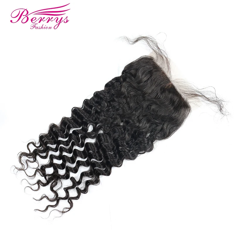 silk base deep wave lace closure