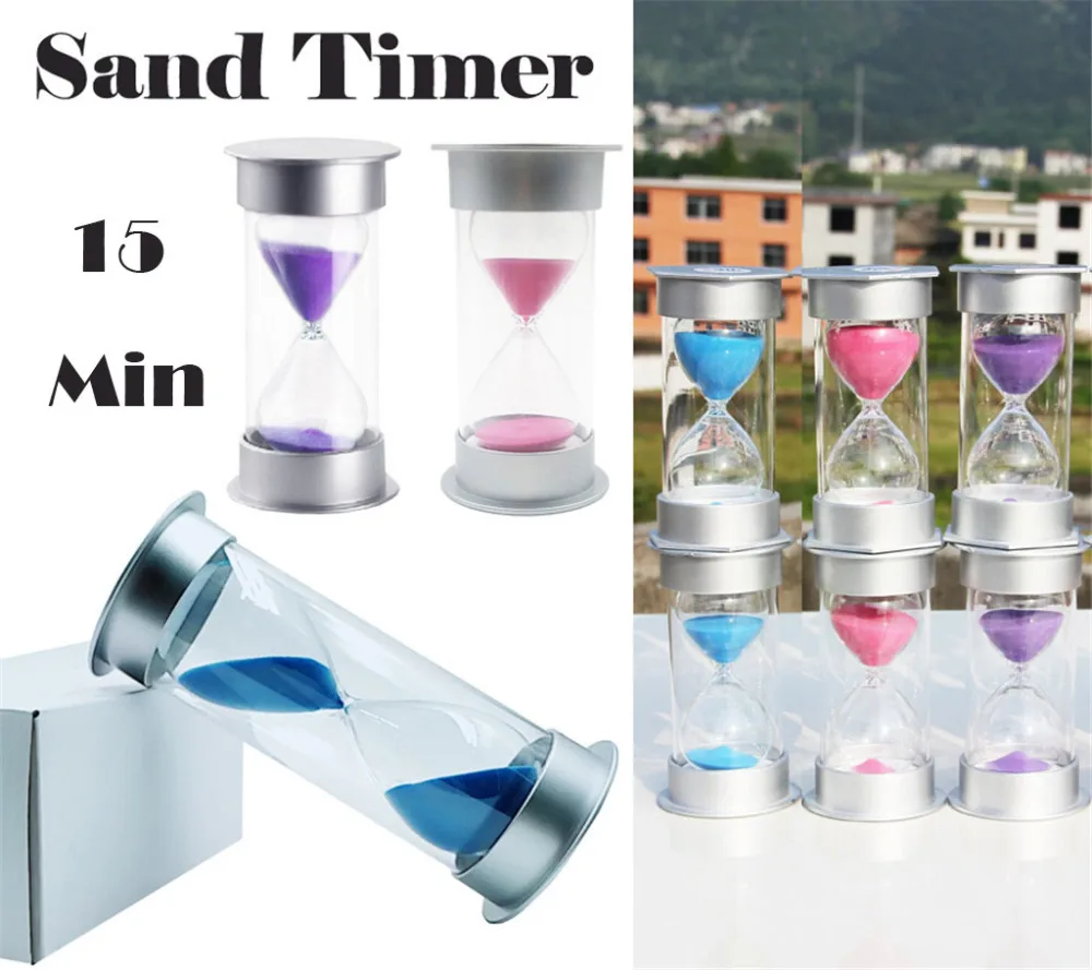 Creative Sand Timer Fashion Hourglass 15 Minutes Sand Clock for Children Decoration Souvenir high quality sand clock