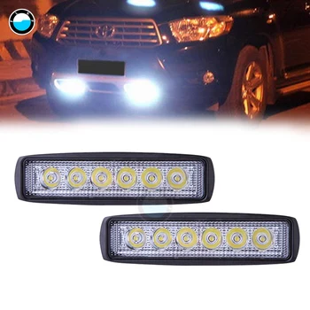 

4 pcs/2Pcs 18w DRL LED Work Light Worklight Truck Light For Jeep Motorcycles Offroad 4x4 ATV 4WD SUV UAZ Car Fog Light.