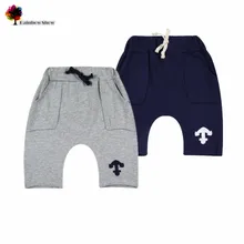 Новая детская одежда летние штаны для мальчиков Мягкие штаны-шаровары с якорем, удобные для кожи детские хлопковые шорты