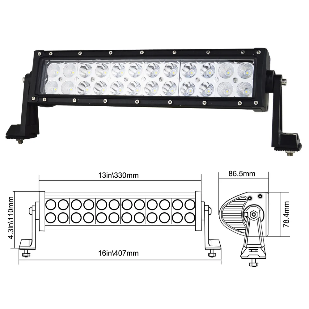 Auxtings 14 дюймов 72 Вт прямой двойной ряд 6500 к комбинированный луч светодиодный Рабочий СВЕТОДИОДНЫЙ светильник бар внедорожный 4x4 внедорожный автомобиль для авто Джип Грузовик