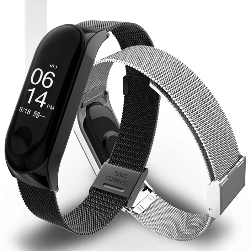 Браслет на запястье для Mi Band 4 и 3 металлический браслет смарт аксессуары Xiaomi mi Xiami