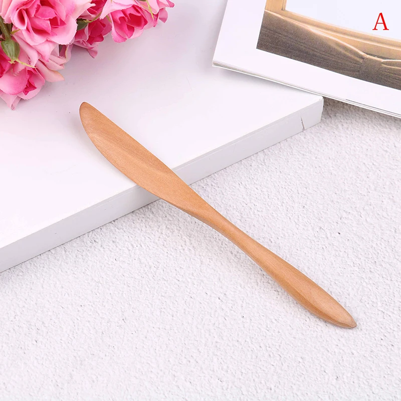 1 шт. нож для джема обеденные ножи Tabeware с толстой ручкой Высококачественный нож стильная деревянная маска японский нож для масла - Цвет: as picture