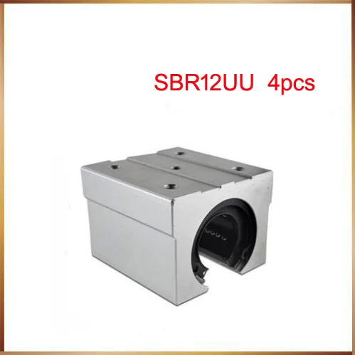 Sbr 4 шт. SBR12UU SBR линейный подшипник 12 мм открытый скользящий блок CNC части слайд для