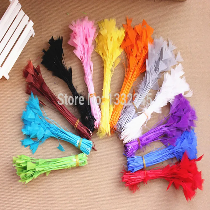 

200PCS/LOT 10-15cm Coque Triangle Bunch - Multicolor - Craft Millinery Fly Fishing 12color