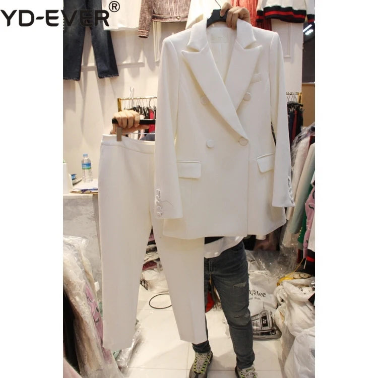 

New Korean Professional Slim Small Suit Pants Suit Temperament Suit Jacket 2 Pieces Set Female Wear To Business Suits Spring