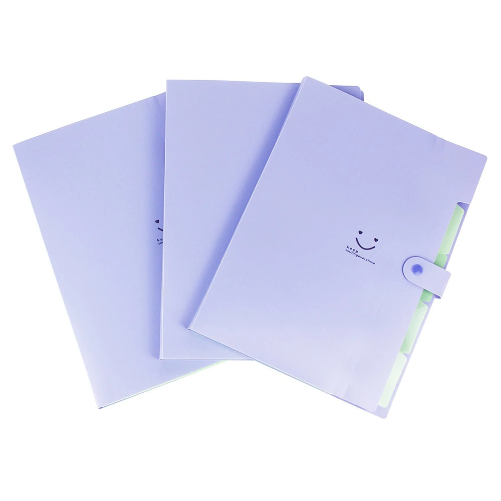

Plastic Expanding File Folders Accordion Document Organizer 5-Pocket A4 Letter Size with Snap Closure for School and Office,Pu
