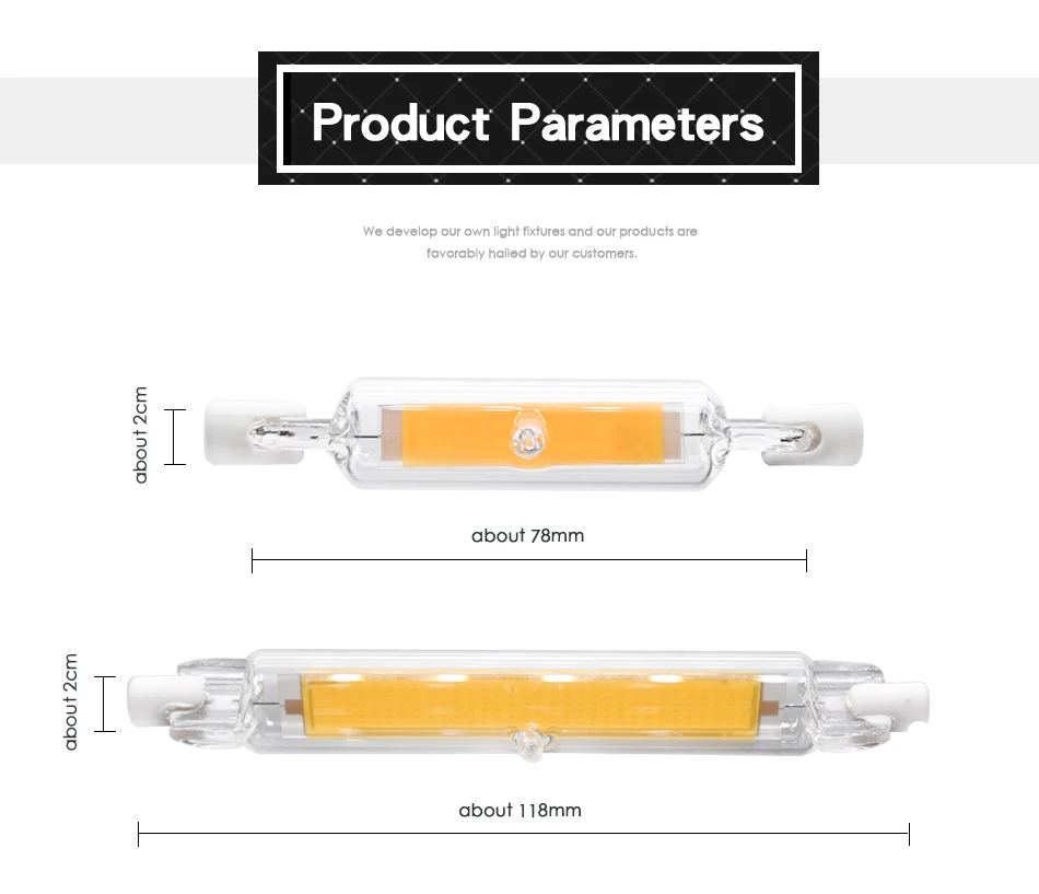 R7S светодиодный фонарик стеклянная трубка 78 мм 8 Вт 118 мм 13 Вт Замена галогенной лампы 80 Вт J78 J118 лампарда пятно света AC 220 В 240 В