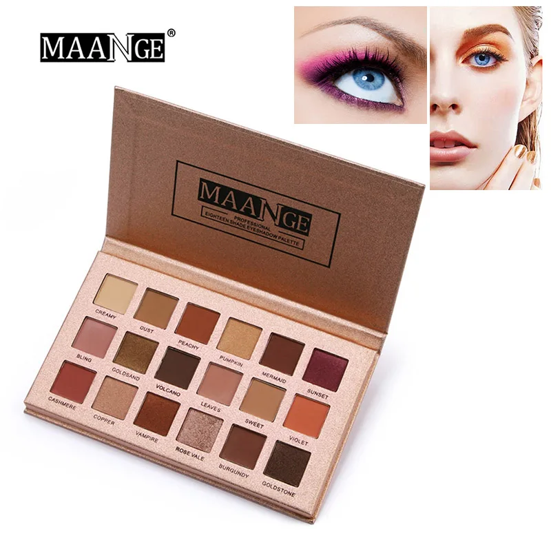 Eyes Makeup Eye shadow Palette 18 Colors Eyes Glitter Matte Eyeshadow Makeup Light Eye Shadow Palette