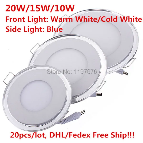 

2017 New Arrival 3D LED Panel Light 20W Recessed LED Ceiling Downlight Warm White/Cold White+Bule indoor Lamp AC85-265V