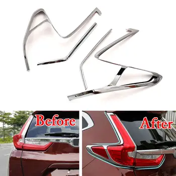 

For Honda CRV CR-V 2017-2018 4pcs/Set ABS Chrome Auto Car Rear Tail Light Lamp Cover Trim Decorative Car Styling Accessories