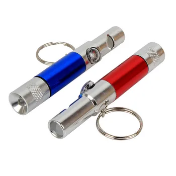 

High Quality 3-In-1 Keychain Flashlight Compass Whistle Camping Survival Hiking Tool