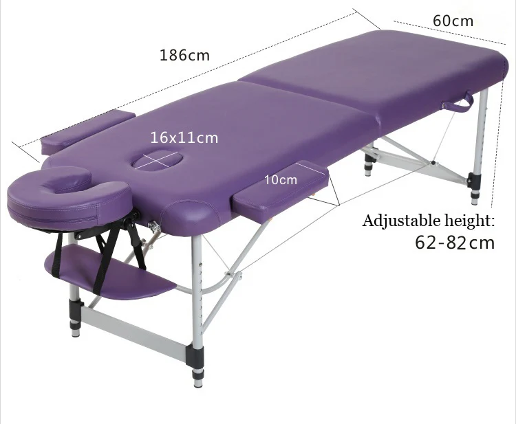 Профессиональная Алюминиевая портативная Расслабляющая Складная кушетка для массажа с мешочком для резьбы мебель для салона массажный стол Складная красота спа