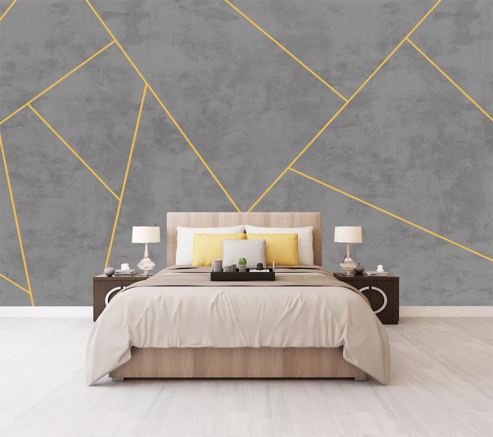 Пользовательские перо текстура бетона геометрические обои 3d стикер стены для гостиной 3d геометрический настенный Декор печать 3d настенная роспись