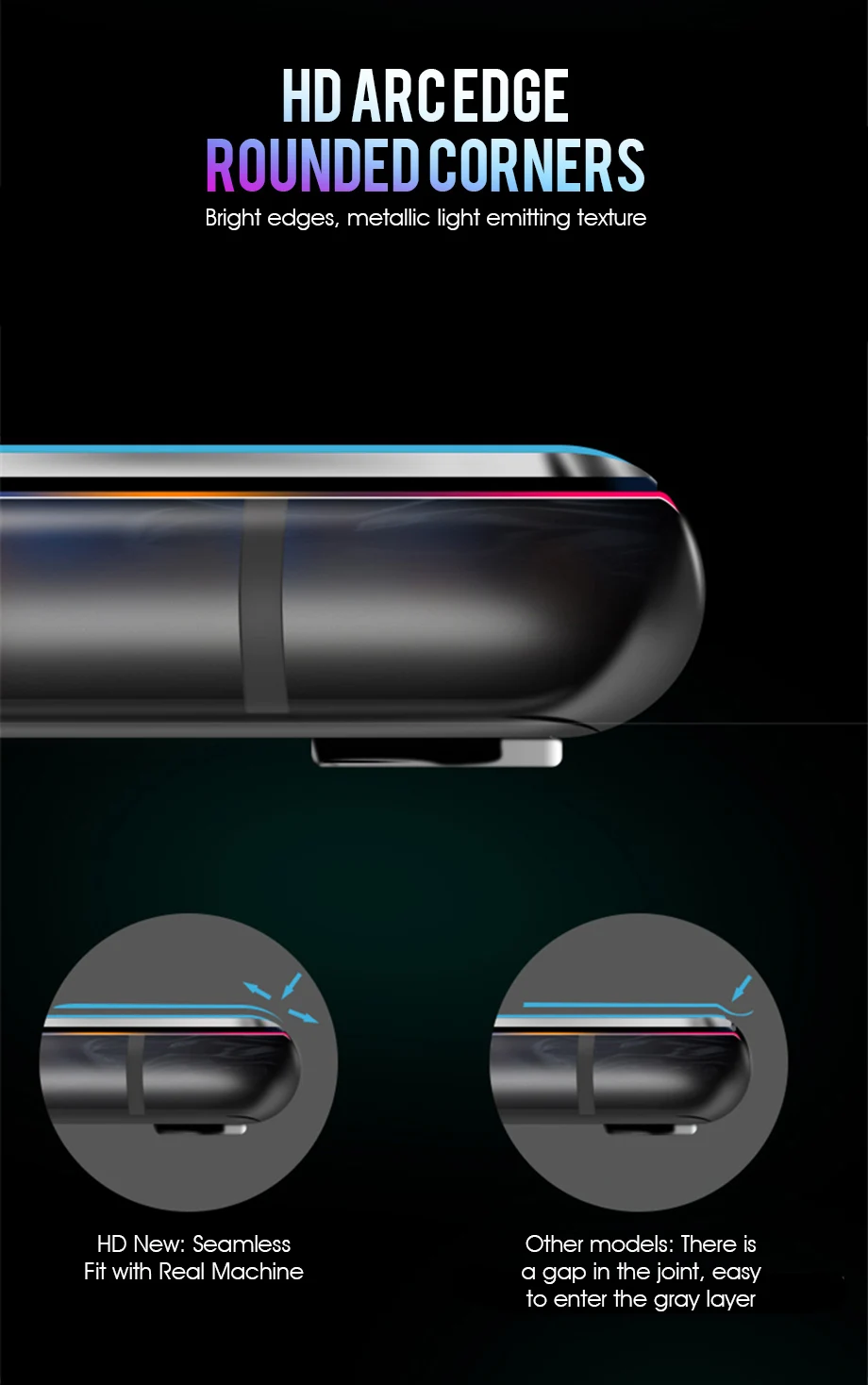 Новинка 7D закаленное стекло из алюминиевого сплава для iPhone 6 6S 7 8 Plus защитная пленка на весь экран для iPhone X 8 7 6 5 SE 5 S стекло