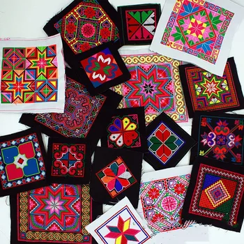 

1Pcs Colorful Boutique Cross Stitch Embroidery Accessories Applique Miao Ethnic Embroidery Sewing Patches