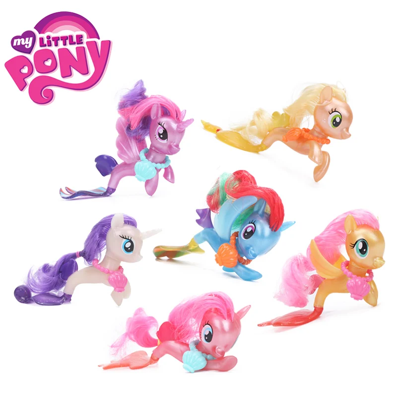 6 шт. фильм игрушки My Little Pony для детей возрастом от 5 до 10 см маленькие пони редкость Пинки ПВХ Фигурки блестящие пони Коллекция Модель Куклы