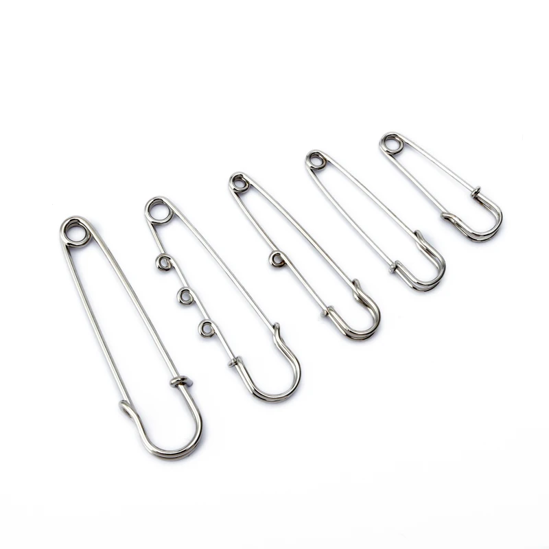 

10pcs/lot Safety Pins Brooch Large Long Metal Wedding Nneedle brooch Safety Needles for Women DIY Jewelry Findings Components B