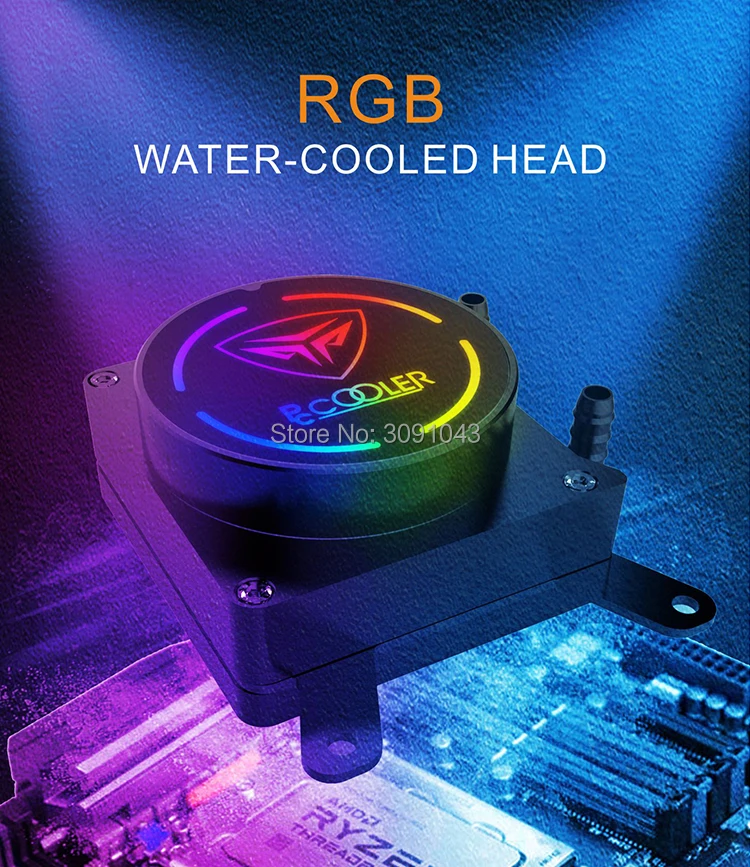 Pccooler GI-AP240X водяного охлаждения cpu жидкостный кулер для AMD TR4 intel 2011 2066 cpu Радиатор 120 мм RGB 4pin cpu вентилятор ПК тихий