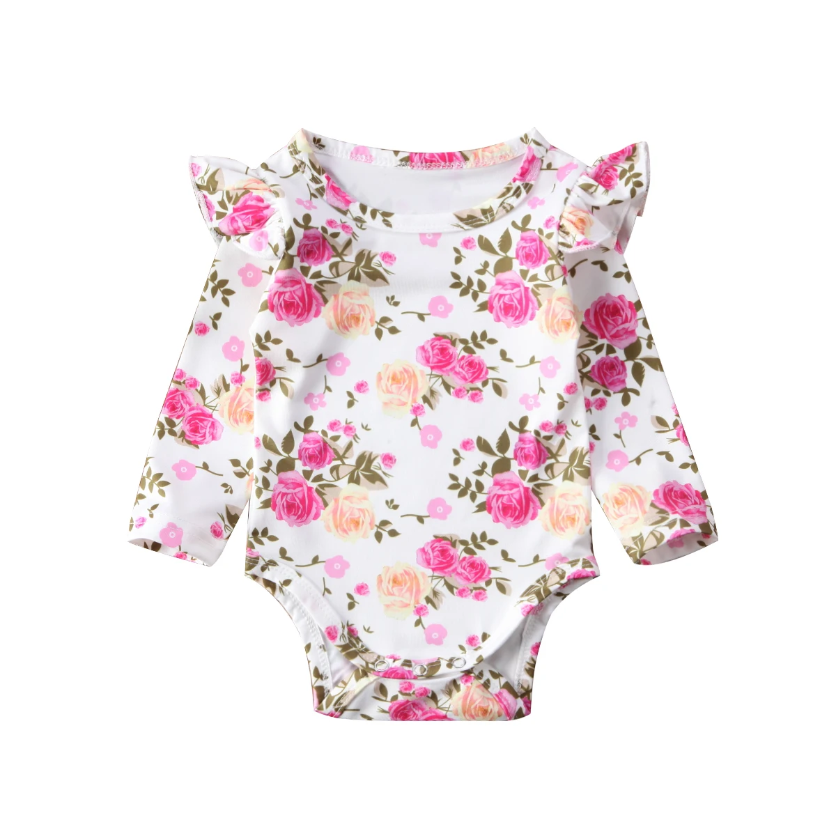 Baby Rompers Newborn Toddler Baby Girl Floral Romper Long Sleeve