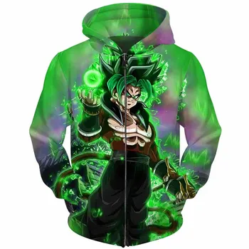 

Cloudstyle Dragon Ball Super Movie 2020 3D Men Hoodie Zip Up Goku 3D Print Streetwear Fashion Jacket Outwear Plus Size 5XL