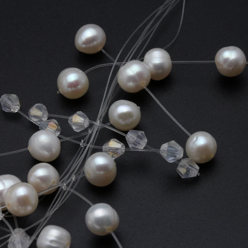 Настоящее Жемчужное ожерелье, серебряные ювелирные изделия, Пресноводный Жемчуг, натуральный бисер, ожерелье, ювелирные изделия, свадебное ожерелье для женщин, подарки