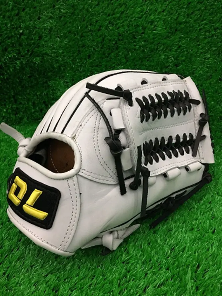 Top kwaliteit! DL12 \Professionele Full koeienhuid Honkbal Handschoenen, witte Kleur, Gratis verzending Top kwaliteit! DL12 \Professionele Full koeienhuid Honkbal Handschoenen, witte Kleur, Gratis verzending
