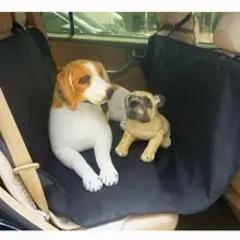 Двойного назначения Водонепроницаемый Оксфорд Собака Авто Магистральные коврик/задняя крышка сиденья Pet Гамак коврики с 4 ремни черный 150 х 120 см